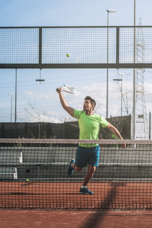 sportsman playing padel outdoor